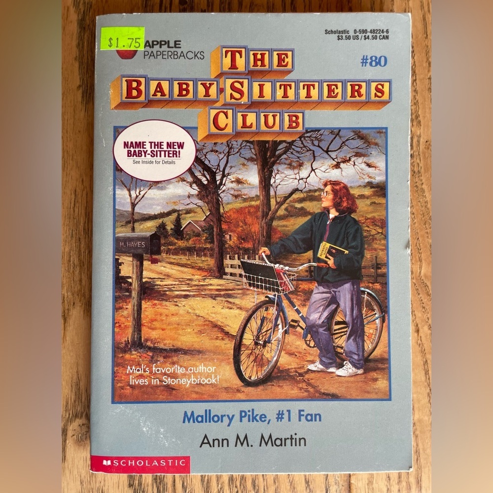 The Babysitter’s Club book # 80 Mallory Pike Number 1 Fan